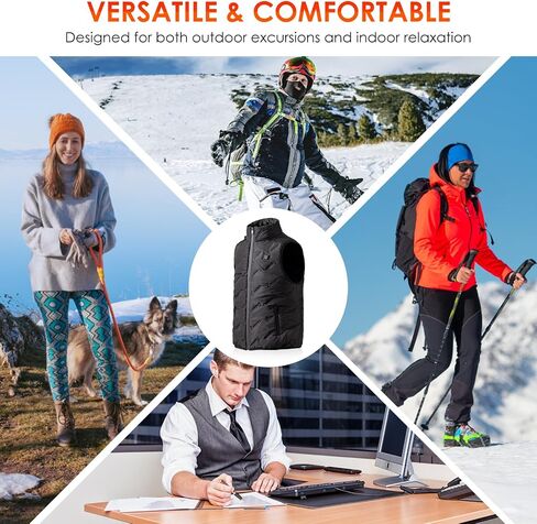 nesnelico Lightweight Heated Vest for Women,No-thread Design, Water-Resistant Electric Heating Vest,(Battery not included) in Saudi Arabia