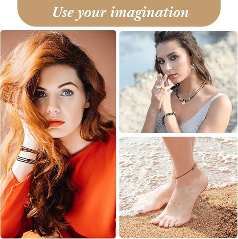 5 قطع جلد حبل قلادة قوية مزدوجة معقود حبل قلادة قابل للتعديل سلسلة حبل الحد الأدنى مجوهرات للنساء الرجال in Kuwait