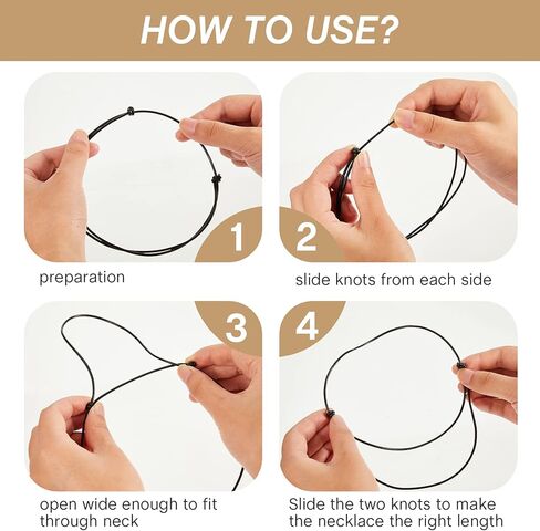 5 قطع جلد حبل قلادة قوية مزدوجة معقود حبل قلادة قابل للتعديل سلسلة حبل الحد الأدنى مجوهرات للنساء الرجال in Kuwait