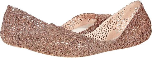 Melissa Campana Papel VII Flats for Women, Beige/Glitter, 8 in Saudi Arabia