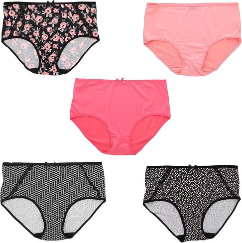 سراويل داخلية نسائية من Delta Burke Intimates بمقاس كبير وكلاسيكية عالية الارتفاع (5Pr) in Kuwait