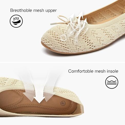 أحذية نسائية مسطحة، أحذية رسمية، أحذية باليه مسطحة، مريحة، دانتيل كروشيه أسود، كعب منخفض in Kuwait