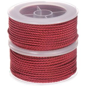HARFINGTON 2pcs Nylon Thread Twine Beading Cord 4mm Extra-Strong Braided Nylon Crafting String for Bracelets Jewelry Making DIY Crafts 3.2M/10.5 Feet, Black in Saudi Arabia