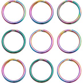 60pcs Key Chain Making Sets 5 Styles Iron Split Rings with Swivel Lobster Claw Clasps for DIY Key Chain Jewelry Crafts Making