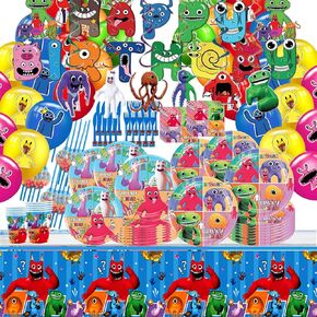 لوازم حفلات أعياد الميلاد للأطفال - مجموعة ديكورات كاملة للحفلات مع لوحات لافتة عيد ميلاد سعيد ومفارش المائدة وأكواب وقش وبالونات وشوك ومفضلات الحفلات - مثالية للأولاد والبنات وحفلات استقبال الأطفال in Kuwait