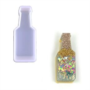 Glass bottle shape Car Freshie Silicone Mold for Making Soap Aroma Beads Car Freshie, Pendant, Candle, Resin