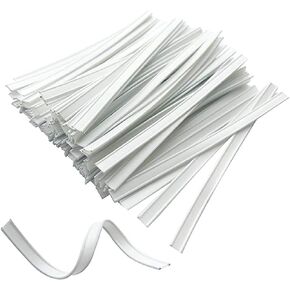 FVANOR PE Bendable Bridge Wire Flexible Twist Ties Bridge Wire 100x5mm Dual core White (30pcs)