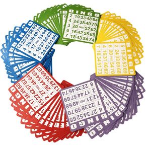 Yuanhe 100 Bingo Game Cards,Bingo Set, Kids Party Paper Card Games, School Classroom Family Gathering Activity, Casino Trip