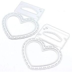 KSCRAFT Valentine Heart Shaker Bag Topper Metal Cutting Dies Stencils for DIY Scrapbooking/Photo Album Decorative Embossing DIY Paper Cards in Kuwait