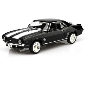 TOKAXI بمقياس 1/36 سيارات Diecast، موديلات سيارات Camaro SS 1969، سيارات لعبة التراجع، هدايا السيارات للأولاد والبنات (أحمر)