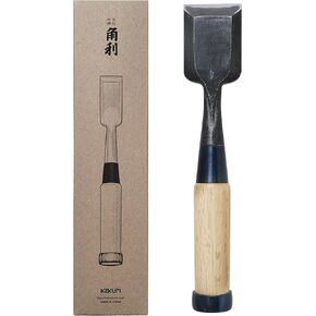 KAKURI Japanese Mortise Chisel for Woodworking 1/4" (6mm), Made in JAPAN, Professional Wood Chisel Oire Nomi (Hand Forged), Japanese White Steel No.2 Blade, White Oak Wood Handle