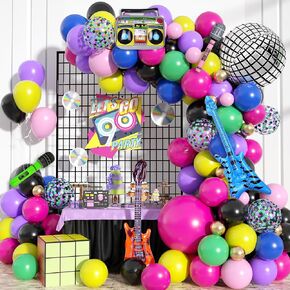 Casino Theme Balloon Arch Kit, 104 Pcs Red Black and Gold Metallic Latex Balloon Garland Kit with Dice Crown Explosion Star for Women Men Casino Night Las Vegas Birthday Graduation Party Decorations