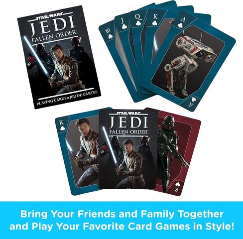 AQUARIUS Star Wars Playing Cards - Jedi Fallen Order Deck of Cards for Your Favorite Card Games - Officially Licensed Star Wars Merchandise & Collectibles in Saudi Arabia
