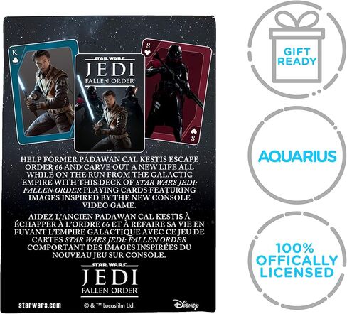 AQUARIUS Star Wars Playing Cards - Jedi Fallen Order Deck of Cards for Your Favorite Card Games - Officially Licensed Star Wars Merchandise & Collectibles in Saudi Arabia