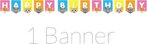Oojami 3 Pack Table Cat Theme Tablecloth Large Size 54" x 108" Includes 1 Happy Birthday Banner Ideal for Cat Themed Birthday, Cat Party Table Cover Party Supplies in Saudi Arabia