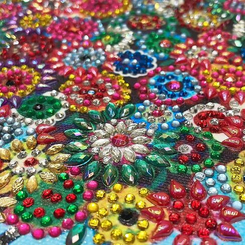 MXJSUA Special Shape Diamond Painting Kits for Adults, Round Drill Diamond Painting Kits 5D DIY Diamond Painting by Number Kits Diamond Art Kits for Home Wall Decor Flowers Tree 12x16 Inch in Saudi Arabia