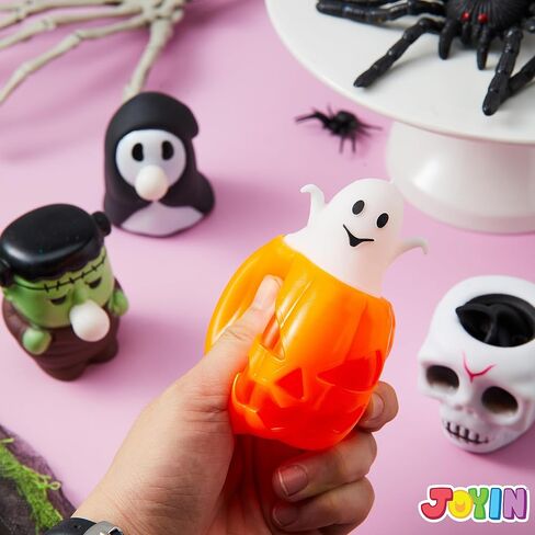 JOYIN 6 قطع ألعاب إسفنجية للهالوين ارتفاع بطيء، تخفيف التوتر، ضغط ناعم، ألعاب إسفنجية لأكواب تململ هدية للأطفال، حشو حقيبة جودي، هدايا حفلات الهالوين، ديكور الهالوين in Kuwait