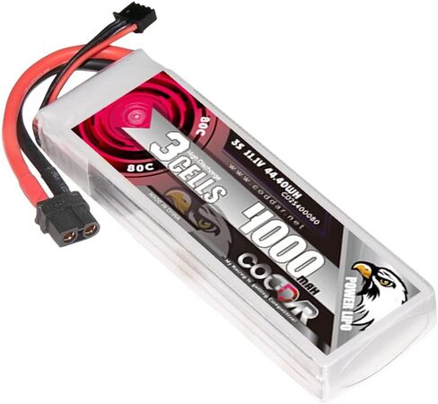 3500mAh 3S 11.1V 80C LiPo Battery with XT60 Connector for 1/10 Scale RC Hobby Models RC Racing Drone FPV Quads Quadcoper in Kuwait