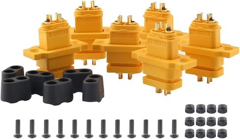 اماس 6 ازواج XT60h XT60 موصل رصاصة ذكر XT60E-F قابس انثى مع براغي لنماذج التحكم عن بعد متعددة الطائرات .. in Kuwait