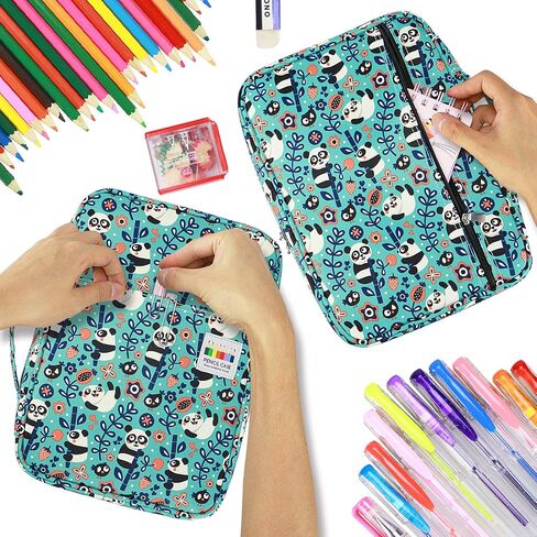 YOUSHARES Colored Pencil Case 220 Slots Pen Case Organizer With Handy Wrap & Zipper, Multilayer Holder for Prismacolor Colored Pencils & Gel Pen (Pumpkin) in Kuwait