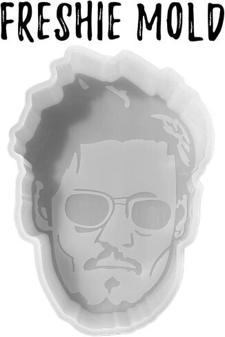 Johnny Depp Freshie Silicone Mold | Size 3.35" Wide x 5.3" Long x 1" Deep | Freshie Molds | Silicone Mold for Freshie, Soap, Resin, Candles in Saudi Arabia