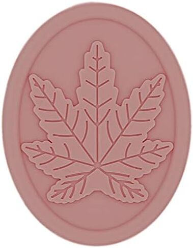 Marijuana Leaf Shaped Embossed Design Silicone Oval Soap Mold Tray Homemade Soap DIY Tray Mould, Set of Two in Kuwait