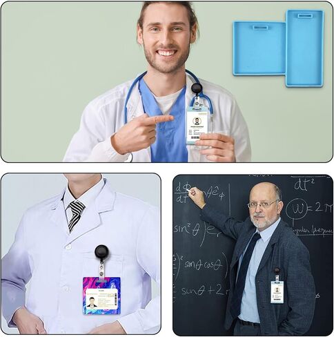 قوالب الراتنج سيليكون العفن، سيليكون ايبوكسي الراتنج حامل بطاقة الهوية، مربع ومستطيل سيليكون الإيبوكسي الصب لبطاقة الهوية اسم شارة حامل بطاقة العمل in Kuwait