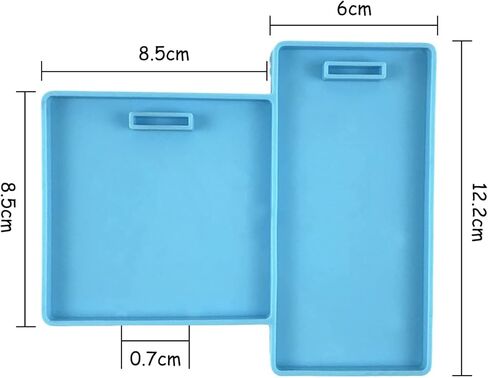 قوالب الراتنج سيليكون العفن، سيليكون ايبوكسي الراتنج حامل بطاقة الهوية، مربع ومستطيل سيليكون الإيبوكسي الصب لبطاقة الهوية اسم شارة حامل بطاقة العمل in Kuwait