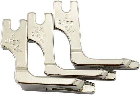 DREAMSTITCH 120803 1/8, 3/32, 3/16 inch High Shank Hemmer Presser Foot Rolled Hem Foot for Singer 1300, 191D, 195K, 196K, 20UX143 and More Sewing Machine 120803 Set in Saudi Arabia