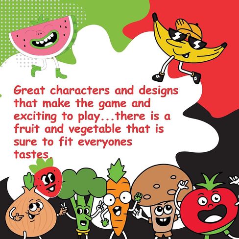 Games Fruit War, A Family Friendly Game That is a Twist on The Classic Game of War, with Quicker Game Play, Intense Battles and Fun Character Designs. Up to 4 Players Ages 8+ (White) in Kuwait