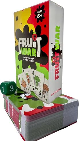 Games Fruit War, A Family Friendly Game That is a Twist on The Classic Game of War, with Quicker Game Play, Intense Battles and Fun Character Designs. Up to 4 Players Ages 8+ (White) in Kuwait