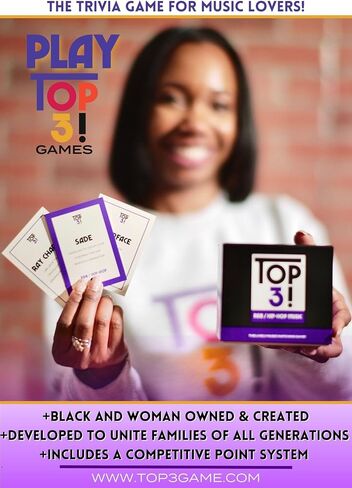 Top 3! Games - R&B/Hip-Hop Edition - The Game Where You Match Song Titles to The Musician, Multi-Generational, Family Game Night, 3 Ways to Play, 300 Artists, Hours of Fun in Saudi Arabia