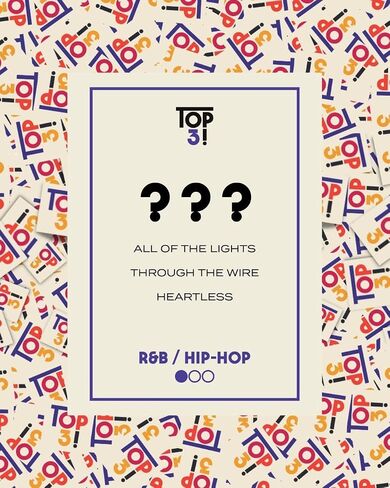 Top 3! Games - R&B/Hip-Hop Edition - The Game Where You Match Song Titles to The Musician, Multi-Generational, Family Game Night, 3 Ways to Play, 300 Artists, Hours of Fun in Saudi Arabia