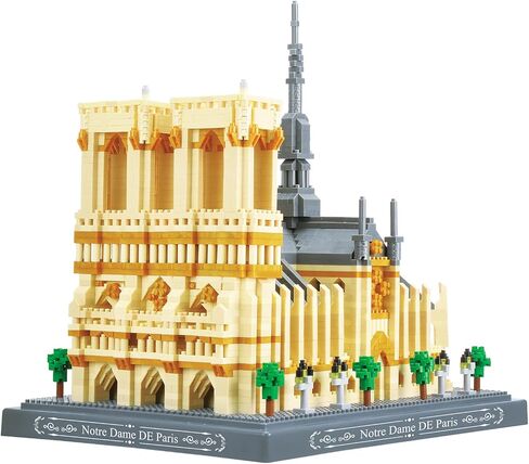 سيمكي مجموعة مكعبات صغيرة صغيرة نوتردام دي باريس للبناء والهندسة المعمارية، (4018 قطعة) - العاب قلعة بازل ثلاثية الابعاد هدايا للاطفال والكبار in Kuwait