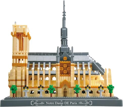 سيمكي مجموعة مكعبات صغيرة صغيرة نوتردام دي باريس للبناء والهندسة المعمارية، (4018 قطعة) - العاب قلعة بازل ثلاثية الابعاد هدايا للاطفال والكبار in Kuwait