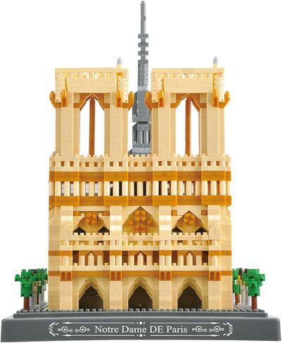 سيمكي مجموعة مكعبات صغيرة صغيرة نوتردام دي باريس للبناء والهندسة المعمارية، (4018 قطعة) - العاب قلعة بازل ثلاثية الابعاد هدايا للاطفال والكبار in Kuwait