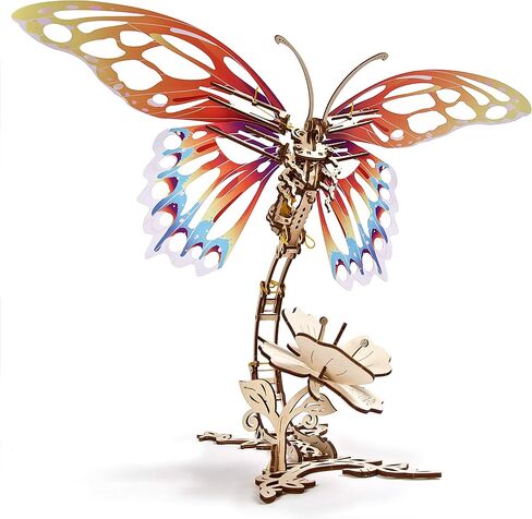 UGEARS Butterfly 3D Wooden Puzzle Adult 3D Model Kit Model Kit for Adults Teenagers Laser Cuts in Saudi Arabia