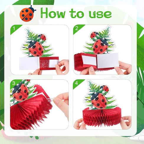 9 Pcs Summer Bugs Party Decorations Bug Themed Honeycomb Centerpiece Bug Party Supplies Insect Table Centerpiece Decoration Bug Themed Honeycombs Table Toppers for Baby Shower, Birthday Supplies in Saudi Arabia