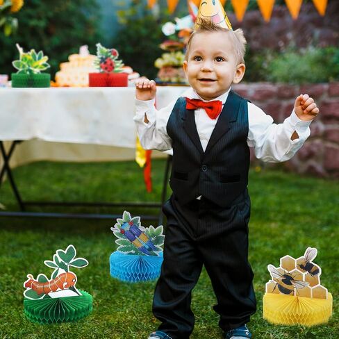 9 Pcs Summer Bugs Party Decorations Bug Themed Honeycomb Centerpiece Bug Party Supplies Insect Table Centerpiece Decoration Bug Themed Honeycombs Table Toppers for Baby Shower, Birthday Supplies in Saudi Arabia