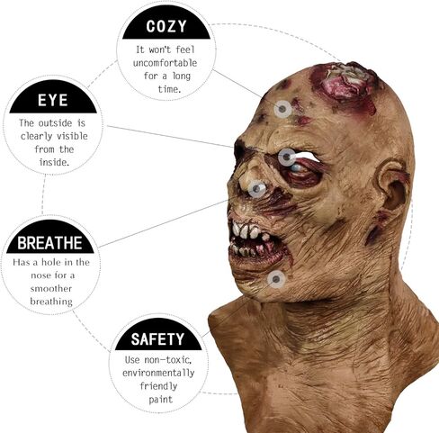 ديمي شاركي قناع الهالوين من اللاتكس الوحش المخيف مناسب للحفلات التنكرية in Kuwait