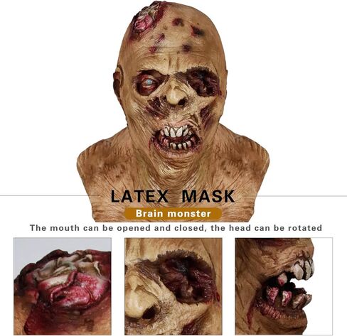 ديمي شاركي قناع الهالوين من اللاتكس الوحش المخيف مناسب للحفلات التنكرية in Kuwait