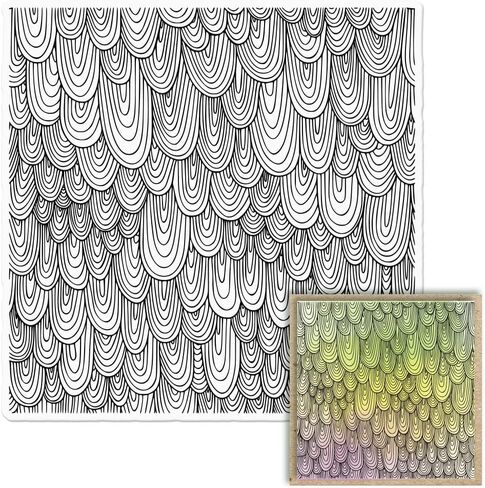 Flower Background Clear Stamps for Card Making and Photo Album Decorations, Classic Lines Vintage Pattern Sector Clear Rubber Stamps for Card Making Decoration and DIY Scrapbooking in Saudi Arabia