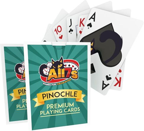 أوراق لعب بينوكل من All7s مكونة من مجموعتين - أوراق لعب بينوكل كبيرة، أوراق لعب 2 حزمة in Kuwait