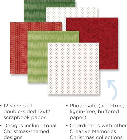 حزمة ورق عيد الميلاد (12 قطعة) من Creative Memories in Kuwait