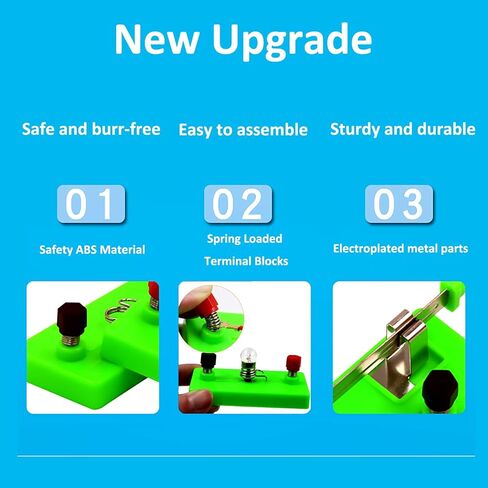 اي اكس بي اي بي اي لوحة دوائر كهربائية للاطفال، مجموعة تجارب علوم الفيزياء والمغناطيسية، مجموعة تعلم الكهرباء والمغناطيسية، العاب تعليمية وهدية عيد ميلاد لطلاب المدارس الابتدائية in Kuwait