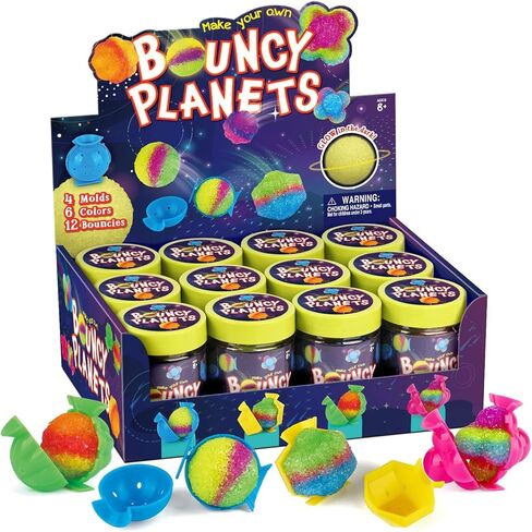 مجموعة ألعاب الكرات النطاطة الخاصة بك من XXتويز للأطفال كرات كهربائية كريستالية متوهجة كرات سحرية 12 مجموعة فردية 4 قوالب، 6 ألوان، هدايا حفلة عيد الميلاد المرح والفنون والحرف اليدوية للأطفال in Kuwait