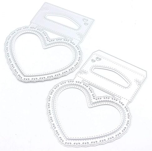 KSCRAFT Valentine Heart Shaker Bag Topper Metal Cutting Dies Stencils for DIY Scrapbooking/Photo Album Decorative Embossing DIY Paper Cards in Saudi Arabia