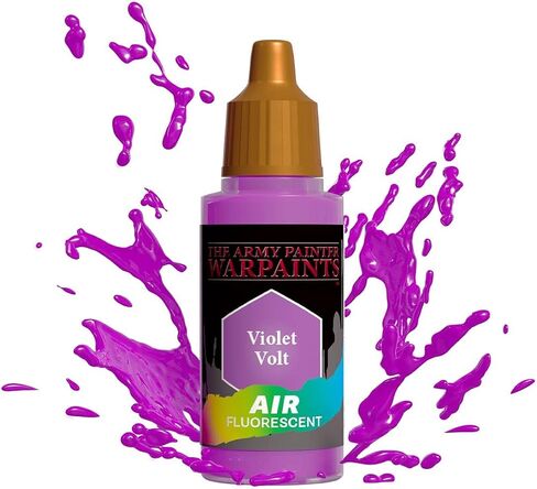 The Army Painter Warpaint Air Fluorescent Violet Volt - Acrylic Non-Toxic Heavily Pigmented Water Based Paint for Tabletop Roleplaying, Boardgames, and Wargames Miniature Model Painting in Saudi Arabia