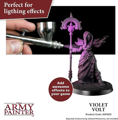 The Army Painter Warpaint Air Fluorescent Violet Volt - Acrylic Non-Toxic Heavily Pigmented Water Based Paint for Tabletop Roleplaying, Boardgames, and Wargames Miniature Model Painting in Saudi Arabia