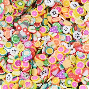 100g Fruit Lollipop Ice Cream Flower Slime Charms Resin Flatbacks Polymer Clay Sprinkles Decoration Filler DIY Mud Particles Scrapbook Phone Case Nail Art Miniature Fairy Garden DIY (watermelonR17) in Saudi Arabia